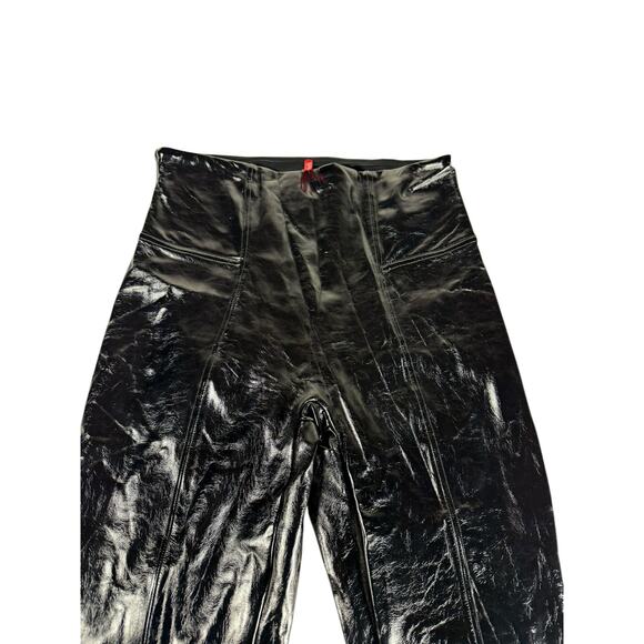 Women's Spanx Black Faux Leather High Rise Leggings Size Large - Picture 3 of 10